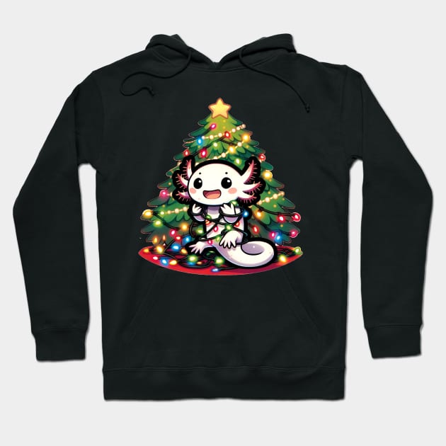 Axolotl Christmas Hoodie by OddHouse